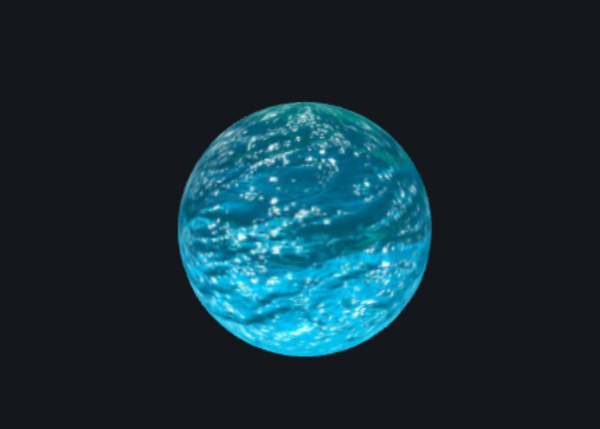 Water Textured Sphere